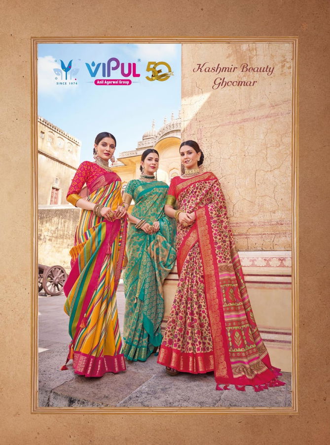 Kashmiri beuty By Vipul Designer Wedding Sarees Catalog